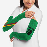 Custom Saint Kitts And Nevis Football Arm Sleeves Sugar Boyz Green Version - Wonder Print Shop