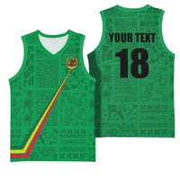 Custom Saint Kitts And Nevis Football Basketball Jersey Sugar Boyz Green Version - Wonder Print Shop