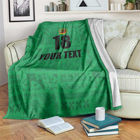 Custom Saint Kitts And Nevis Football Blanket Sugar Boyz Green Version - Wonder Print Shop