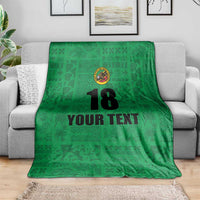 Custom Saint Kitts And Nevis Football Blanket Sugar Boyz Green Version - Wonder Print Shop