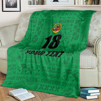 Custom Saint Kitts And Nevis Football Blanket Sugar Boyz Green Version - Wonder Print Shop
