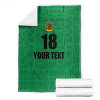 Custom Saint Kitts And Nevis Football Blanket Sugar Boyz Green Version - Wonder Print Shop
