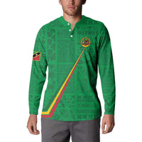 Custom Saint Kitts And Nevis Football Button Sweatshirt Sugar Boyz Green Version - Wonder Print Shop
