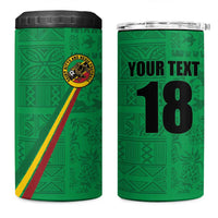 Custom Saint Kitts And Nevis Football 4 in 1 Can Cooler Tumbler Sugar Boyz Green Version - Wonder Print Shop