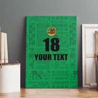 Custom Saint Kitts And Nevis Football Canvas Wall Art Sugar Boyz Green Version - Wonder Print Shop