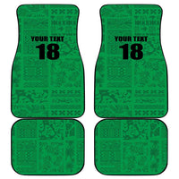 Custom Saint Kitts And Nevis Football Car Mats Sugar Boyz Green Version - Wonder Print Shop