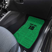 Custom Saint Kitts And Nevis Football Car Mats Sugar Boyz Green Version - Wonder Print Shop