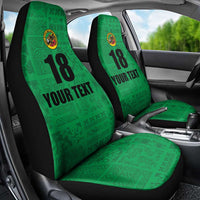 Custom Saint Kitts And Nevis Football Car Seat Cover Sugar Boyz Green Version - Wonder Print Shop