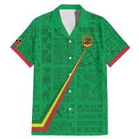 Custom Saint Kitts And Nevis Football Family Matching Mermaid Dress and Hawaiian Shirt Sugar Boyz Green Version - Wonder Print Shop