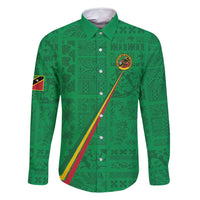 Custom Saint Kitts And Nevis Football Family Matching Tank Maxi Dress and Hawaiian Shirt Sugar Boyz Green Version - Wonder Print Shop