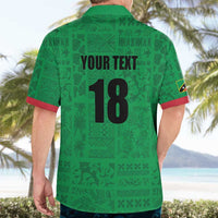 Custom Saint Kitts And Nevis Football Hawaiian Shirt Sugar Boyz Green Version - Wonder Print Shop
