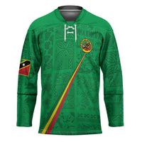 Custom Saint Kitts And Nevis Football Hockey Jersey Sugar Boyz Green Version - Wonder Print Shop