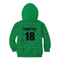 Custom Saint Kitts And Nevis Football Kid Hoodie Sugar Boyz Green Version - Wonder Print Shop