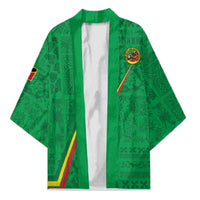 Custom Saint Kitts And Nevis Football Kimono Sugar Boyz Green Version - Wonder Print Shop