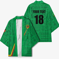Custom Saint Kitts And Nevis Football Kimono Sugar Boyz Green Version - Wonder Print Shop