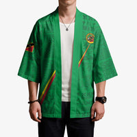 Custom Saint Kitts And Nevis Football Kimono Sugar Boyz Green Version - Wonder Print Shop