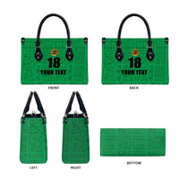 Custom Saint Kitts And Nevis Football Leather Bag Sugar Boyz Green Version - Wonder Print Shop
