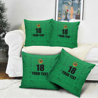 Custom Saint Kitts And Nevis Football Pillow Cover Sugar Boyz Green Version - Wonder Print Shop