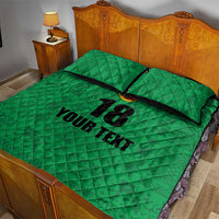 Custom Saint Kitts And Nevis Football Quilt Bed Set Sugar Boyz Green Version - Wonder Print Shop