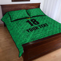 Custom Saint Kitts And Nevis Football Quilt Bed Set Sugar Boyz Green Version - Wonder Print Shop