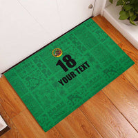 Custom Saint Kitts And Nevis Football Rubber Doormat Sugar Boyz Green Version - Wonder Print Shop