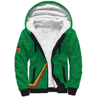 Custom Saint Kitts And Nevis Football Sherpa Hoodie Sugar Boyz Green Version - Wonder Print Shop