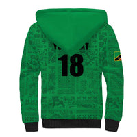 Custom Saint Kitts And Nevis Football Sherpa Hoodie Sugar Boyz Green Version - Wonder Print Shop