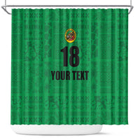 Custom Saint Kitts And Nevis Football Shower Curtain Sugar Boyz Green Version - Wonder Print Shop