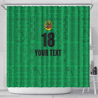 Custom Saint Kitts And Nevis Football Shower Curtain Sugar Boyz Green Version - Wonder Print Shop