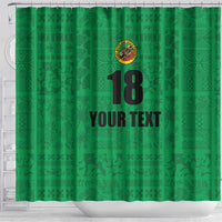 Custom Saint Kitts And Nevis Football Shower Curtain Sugar Boyz Green Version - Wonder Print Shop