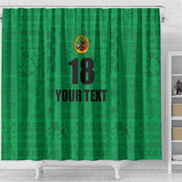 Custom Saint Kitts And Nevis Football Shower Curtain Sugar Boyz Green Version - Wonder Print Shop