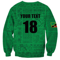 Custom Saint Kitts And Nevis Football Sweatshirt Sugar Boyz Green Version - Wonder Print Shop