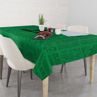 Custom Saint Kitts And Nevis Football Tablecloth Sugar Boyz Green Version - Wonder Print Shop