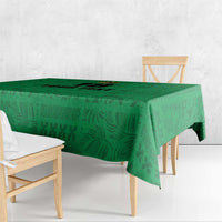 Custom Saint Kitts And Nevis Football Tablecloth Sugar Boyz Green Version - Wonder Print Shop