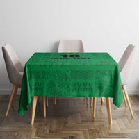 Custom Saint Kitts And Nevis Football Tablecloth Sugar Boyz Green Version - Wonder Print Shop