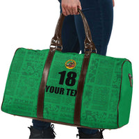 Custom Saint Kitts And Nevis Football Travel Bag Sugar Boyz Green Version - Wonder Print Shop