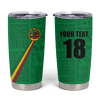 Custom Saint Kitts And Nevis Football Tumbler Cup Sugar Boyz Green Version - Wonder Print Shop