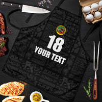 Custom Saint Kitts And Nevis Football Apron Sugar Boyz Black Version - Wonder Print Shop