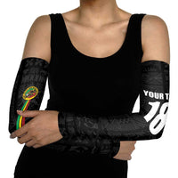 Custom Saint Kitts And Nevis Football Arm Sleeves Sugar Boyz Black Version - Wonder Print Shop