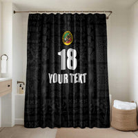 Custom Saint Kitts And Nevis Football Bathroom Set Sugar Boyz Black Version - Wonder Print Shop