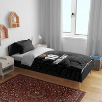 Custom Saint Kitts And Nevis Football Bedding Set Sugar Boyz Black Version - Wonder Print Shop