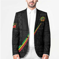 Custom Saint Kitts And Nevis Football Blazer Sugar Boyz Black Version - Wonder Print Shop
