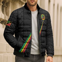 Custom Saint Kitts And Nevis Football Bomber Puffer Jacket Sugar Boyz Black Version - Wonder Print Shop
