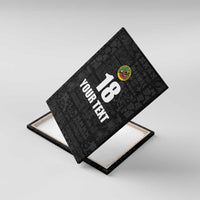 Custom Saint Kitts And Nevis Football Canvas Wall Art Sugar Boyz Black Version - Wonder Print Shop