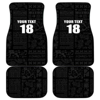 Custom Saint Kitts And Nevis Football Car Mats Sugar Boyz Black Version - Wonder Print Shop