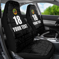 Custom Saint Kitts And Nevis Football Car Seat Cover Sugar Boyz Black Version - Wonder Print Shop