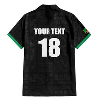 Custom Saint Kitts And Nevis Football Family Matching Mermaid Dress and Hawaiian Shirt Sugar Boyz Black Version - Wonder Print Shop