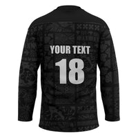 Custom Saint Kitts And Nevis Football Hockey Jersey Sugar Boyz Black Version - Wonder Print Shop