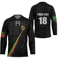 Custom Saint Kitts And Nevis Football Hockey Jersey Sugar Boyz Black Version - Wonder Print Shop