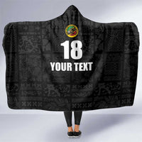 Custom Saint Kitts And Nevis Football Hooded Blanket Sugar Boyz Black Version - Wonder Print Shop